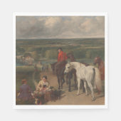 Serviette En Papier Exercice des chevaux royaux (art équin) (Devant)