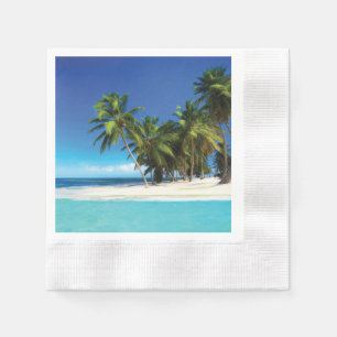 Serviette En Papier Exotic beach throw pillow
