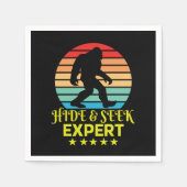 Serviette En Papier Expert de cache-cache Bigfoot drôle (Devant)