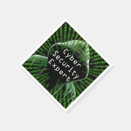 Serviette En Papier Expert en cybersécurité (Coin)