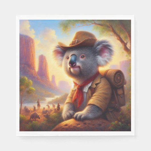 Serviette En Papier Explorateur Koala (Devant)