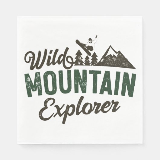 Serviette En Papier Explorateur Wild Mountain (Devant)