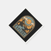 Serviette En Papier Explorer la conception de texte (Coin)