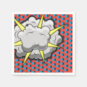 Serviette En Papier Explosion de style comique pop art (Devant)