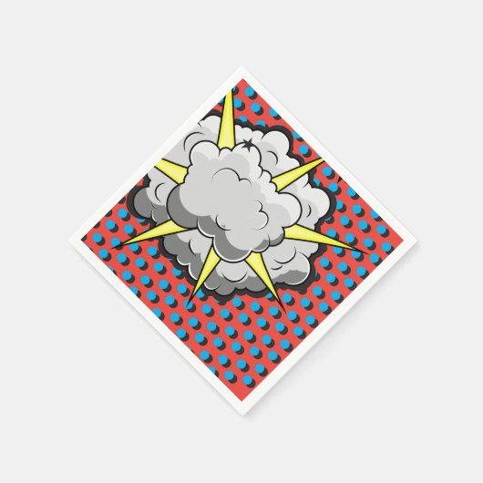 Serviette En Papier Explosion de style comique pop art (Coin)