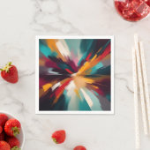 Serviette En Papier Expressive Colorée Brush Stroke (En situation)