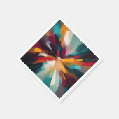 Serviette En Papier Expressive Colorée Brush Stroke (Coin)