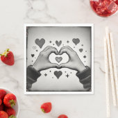 Serviette En Papier exprimé mon coeur (En situation)