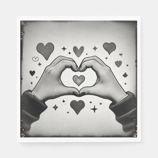 Serviette En Papier exprimé mon coeur (Devant)