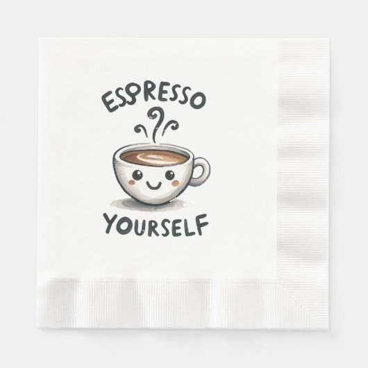 Serviette En Papier Exprimez-vous café (Devant)