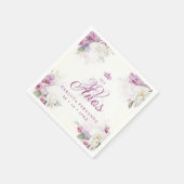 Serviette En Papier Exquisite Mis XV Años Spanish Floral Orchid Posies (Coin)