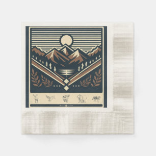 Serviette En Papier Extérieur classique/vintage/nature sauvage