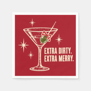 Serviette En Papier Extra Dirty Extra Merry Christmas Martini