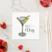 Serviette En Papier Extra Dirty Martini Cocktail Napkin (En situation)