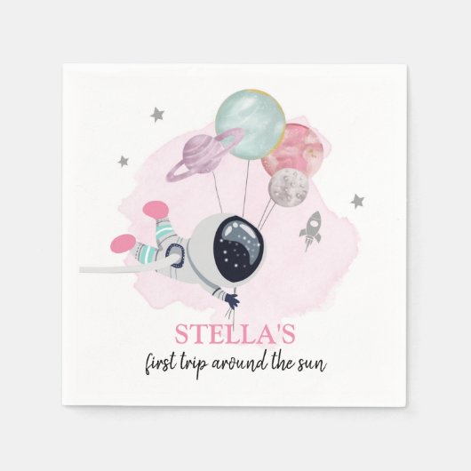 Serviette En Papier Extra-spatiale 1ère excursion autour du soleil Ann (Devant)