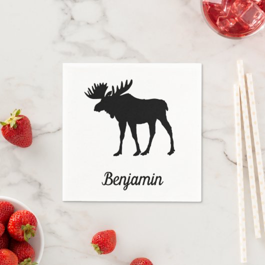 Serviette En Papier Extraordinaire Moose Rustique (En situation)