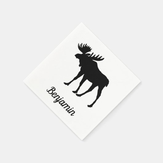 Serviette En Papier Extraordinaire Moose Rustique (Coin)