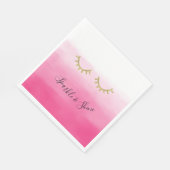 Serviette En Papier Eyelashes de Parties scintillant en or rose (Coin)