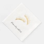 Serviette En Papier Eyelashes Glam Or (Coin)