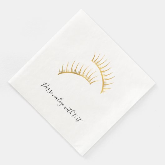 Serviette En Papier Eyelashes Glam Or (Coin)