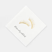 Serviette En Papier Eyelashes Glam Or (Coin)