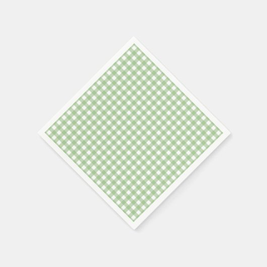 Serviette En Papier F & L Dark Green En vichy (Coin)