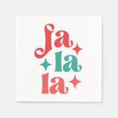 Serviette En Papier Fa La La - Festive vacances Typographie Design (Devant)