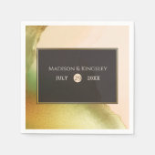 Serviette En Papier Fab Chartreuse 🤵 audacieux et élégant Mariage bud (Devant)