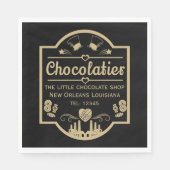 Serviette En Papier Fabricant de chocolatier (Devant)