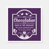 Serviette En Papier Fabricant de chocolatier (Devant)