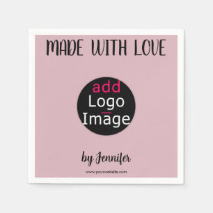 Serviette En Papier Fabriqué Avec Amour Professionnel Dusty Rose Rose