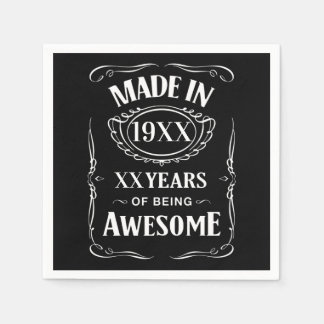 Serviette En Papier Fabriqué dans l'année XX ans d'être un anniversair