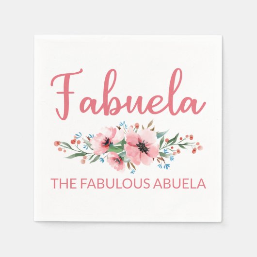 Serviette En Papier Fabuela Définition I - Fabela Flowery Abuela (Devant)