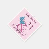 Serviette En Papier Fabuleux 21e anniversaire (Coin)