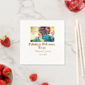 Serviette En Papier Fabuleux 30 ans anniversaire ajouter le nom date p (En situation)