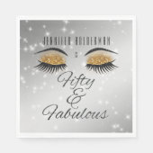 Serviette En Papier Fabuleux 50 Black Gold Glam Eyes Papier serviettes (Devant)