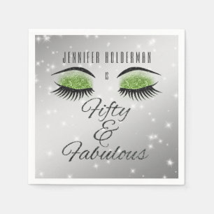 Serviette En Papier Fabuleux 50 Black Green Glam Eyes serviettes
