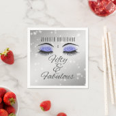 Serviette En Papier Fabuleux 50 Black Periwinkle Glam Eyes serviettes (En situation)