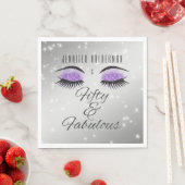 Serviette En Papier Fabuleux 50 Black Violet Glam Eyes serviettes (En situation)