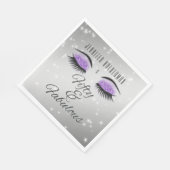 Serviette En Papier Fabuleux 50 Black Violet Glam Eyes serviettes (Coin)