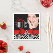 Serviette En Papier Fabuleux 50 Wild Red Black Photo fête d'anniversai (En situation)