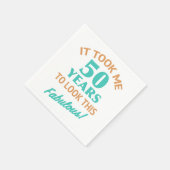 Serviette En Papier Fabuleux 50e anniversaire (Coin)