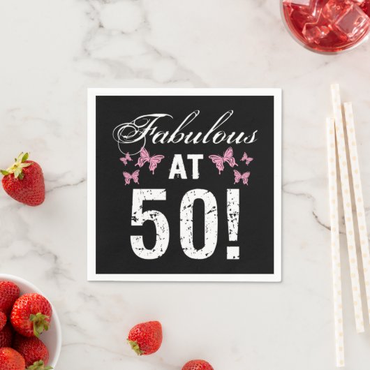 Serviette En Papier Fabuleux 50e anniversaire (En situation)