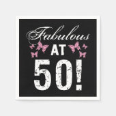 Serviette En Papier Fabuleux 50e anniversaire (Devant)