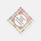 Serviette En Papier Fabuleux 50e anniversaire coloré moderne (Coin)