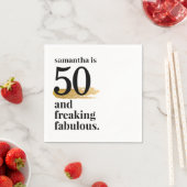 Serviette En Papier Fabuleux 50e anniversaire drôle personnalisé (En situation)