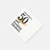 Serviette En Papier Fabuleux 50e anniversaire drôle personnalisé (Coin)