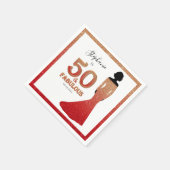 Serviette En Papier Fabuleux 50e anniversaire Ombre Parties scintillan (Coin)