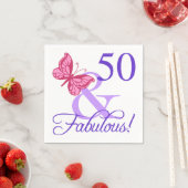 Serviette En Papier Fabuleux 50e anniversaire pour les femmes (En situation)