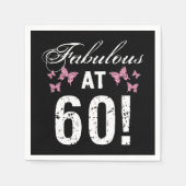 Serviette En Papier Fabuleux 60e anniversaire (Devant)